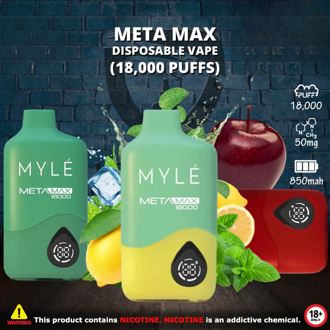 Myle Meta Max Disposable Vape (18,000 Puffs)