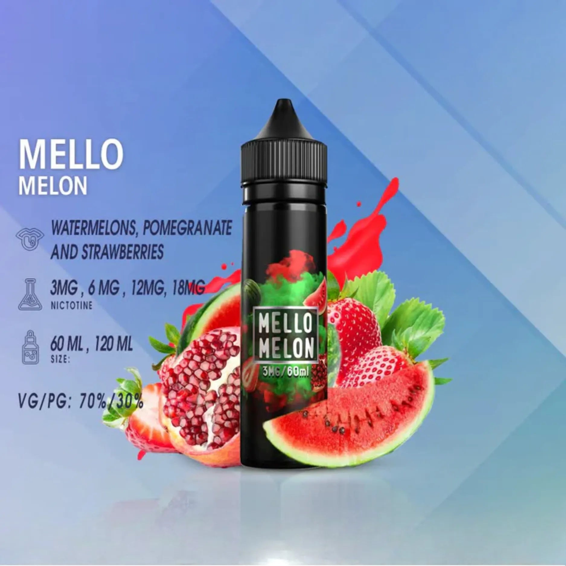 Sam Vapes Mello Melon 60ml E Liquid