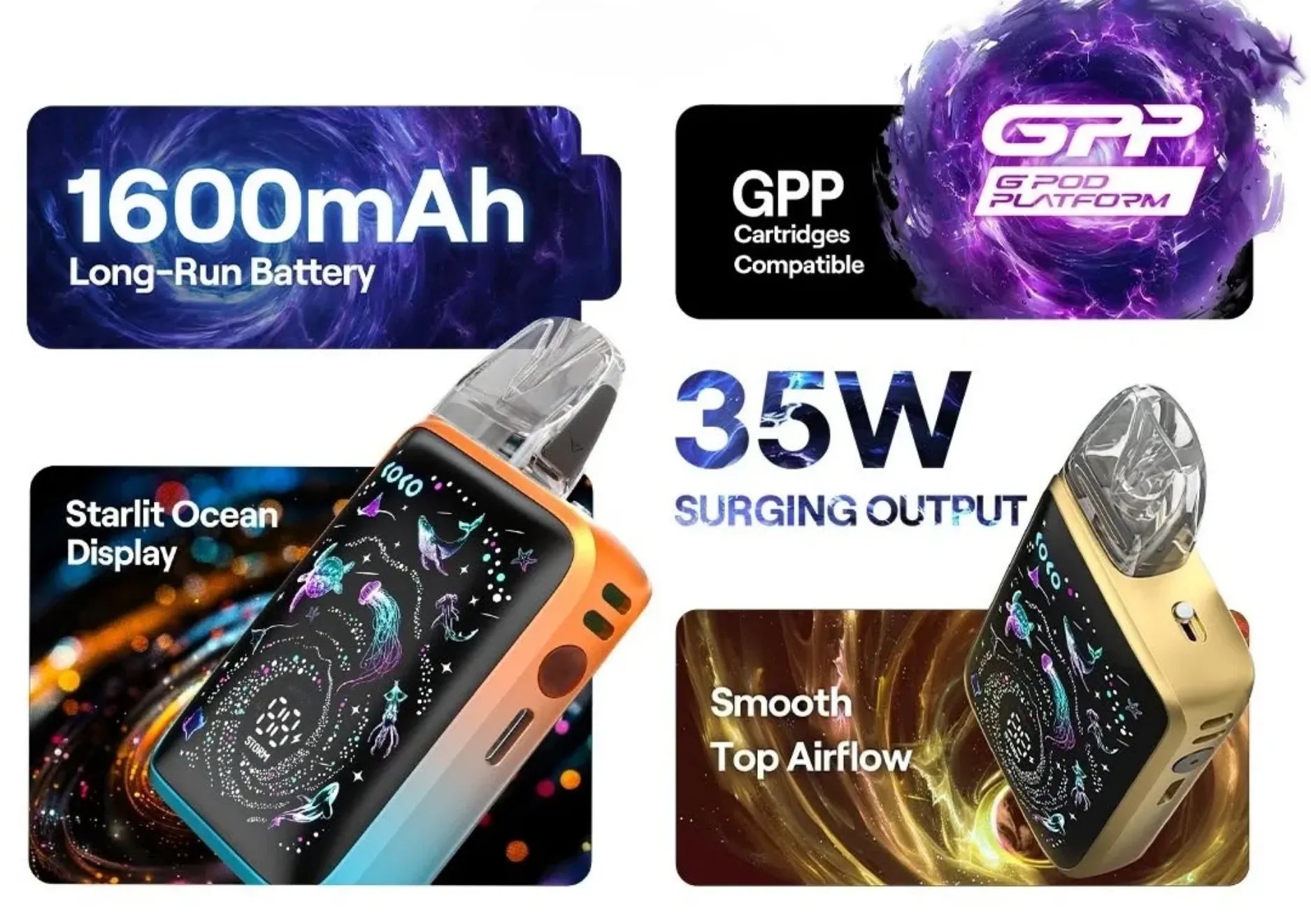 Uwell Caliburn G5 Koko Vape Kit 1600mAh 3ml (Max 35W)