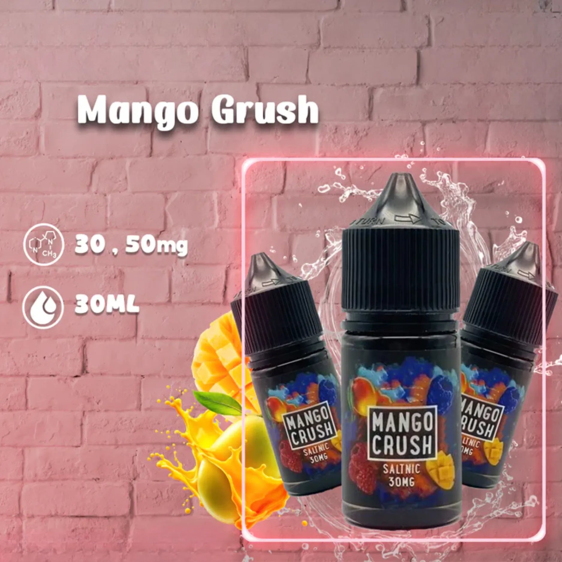 MANGO CRUSH SALTNIC 30 ML BY SAM VAPES