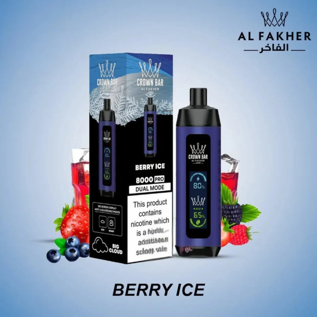 Crown Bar Al Fakher Pro 8000 Puffs Disposable Vape Dual Mode in Dubai