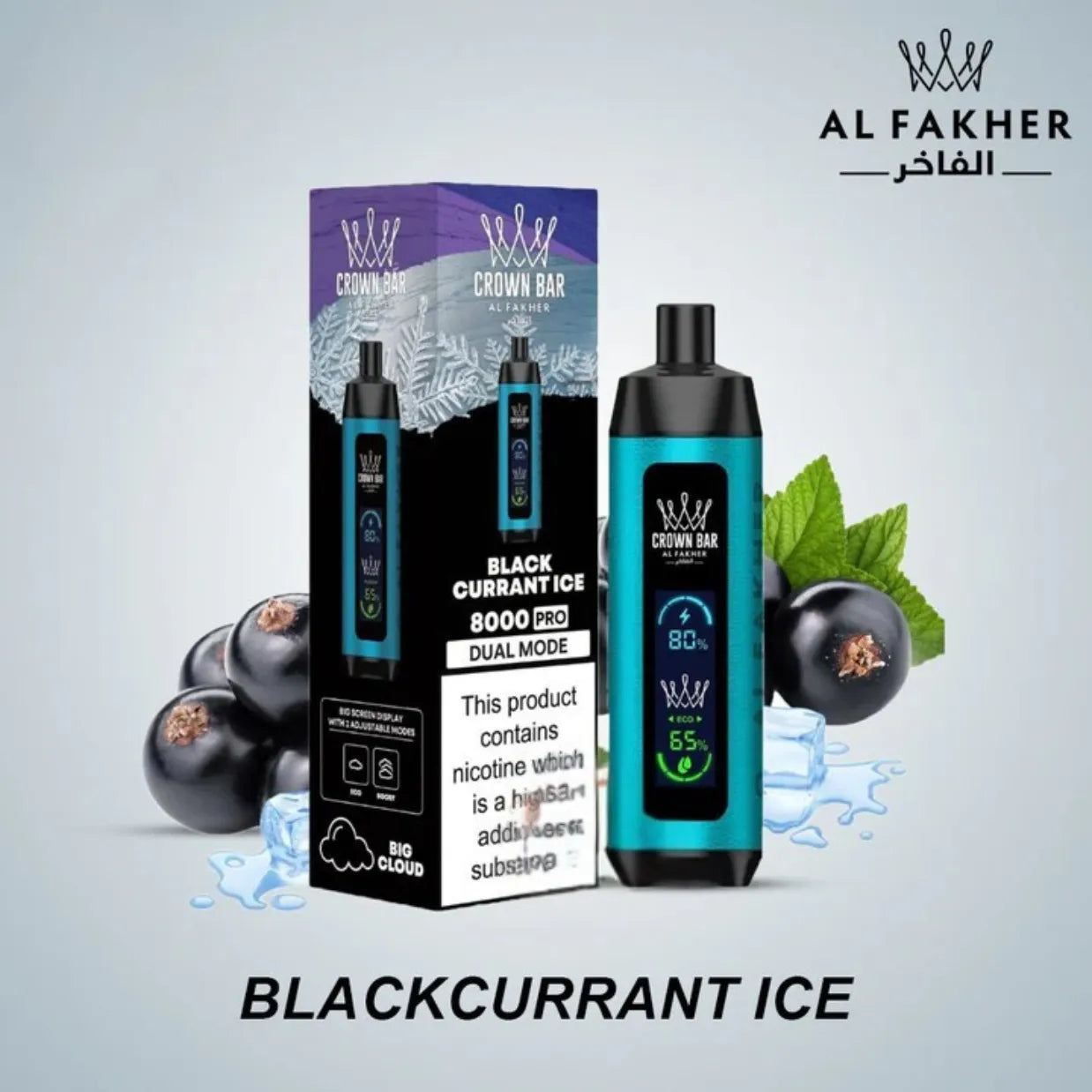 Crown Bar Al Fakher Pro 8000 Puffs Disposable Vape Dual Mode in Dubai