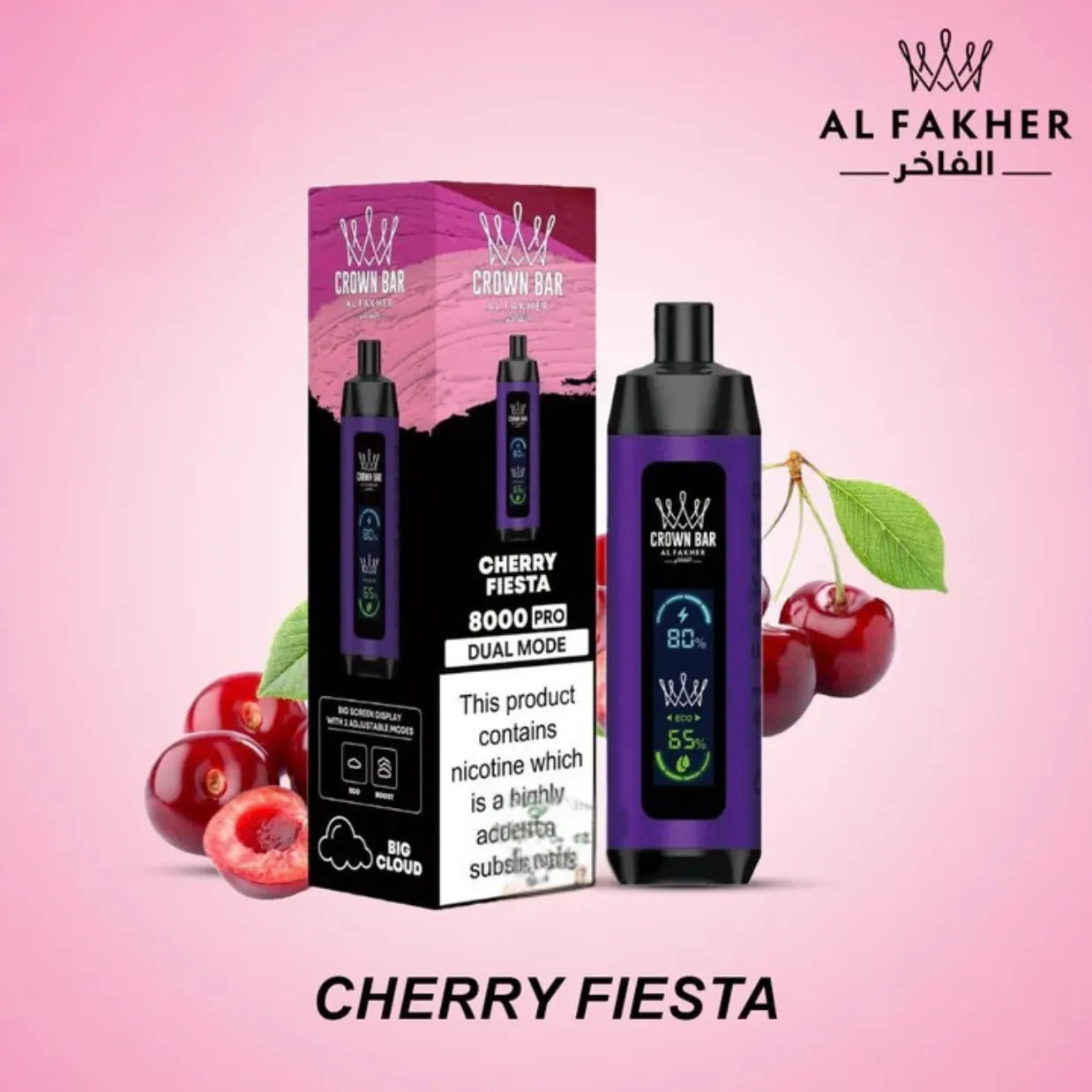 Crown Bar Al Fakher Pro 8000 Puffs Disposable Vape Dual Mode in Dubai
