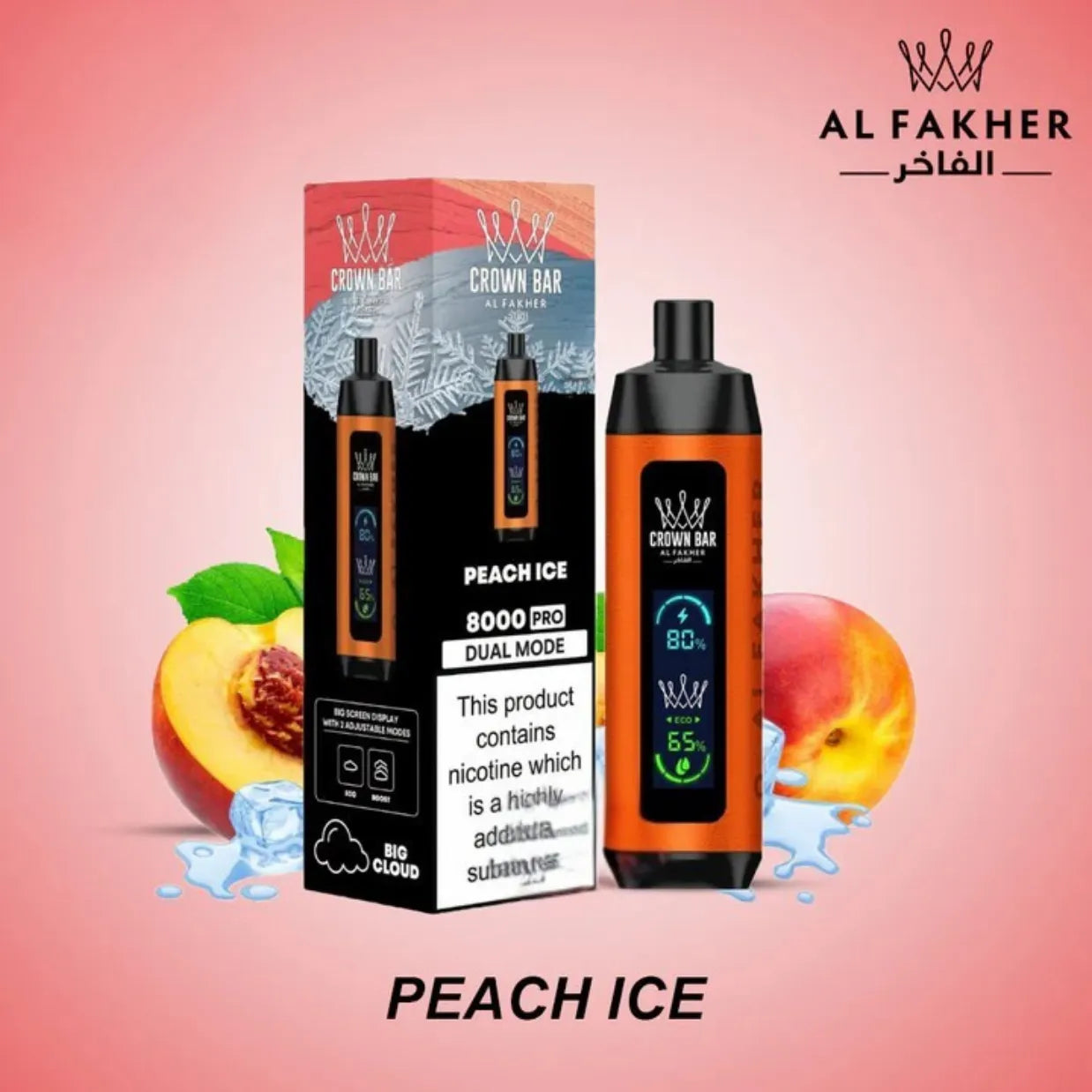 Crown Bar Al Fakher Pro 8000 Puffs Disposable Vape Dual Mode in Dubai