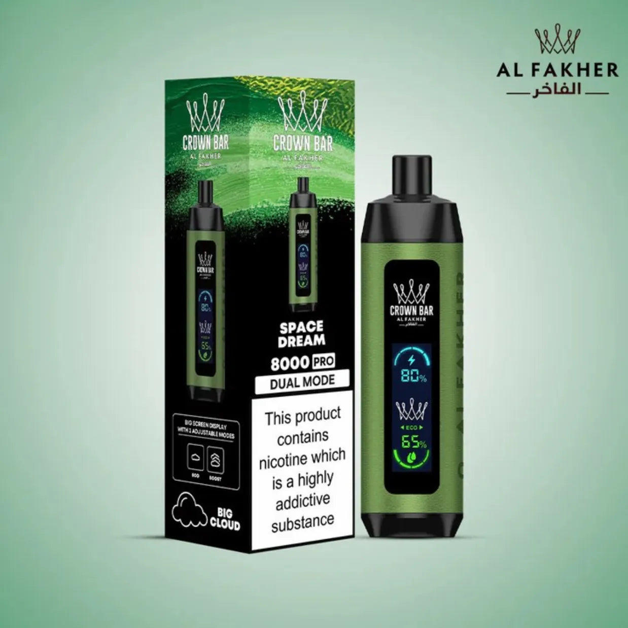 Crown Bar Al Fakher Pro 8000 Puffs Disposable Vape Dual Mode in Dubai