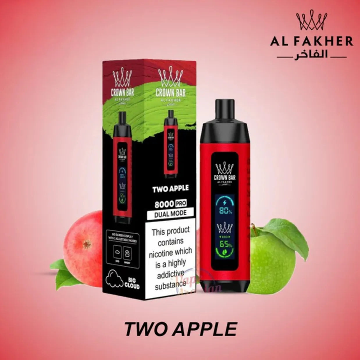 Crown Bar Al Fakher Pro 8000 Puffs Disposable Vape Dual Mode in Dubai