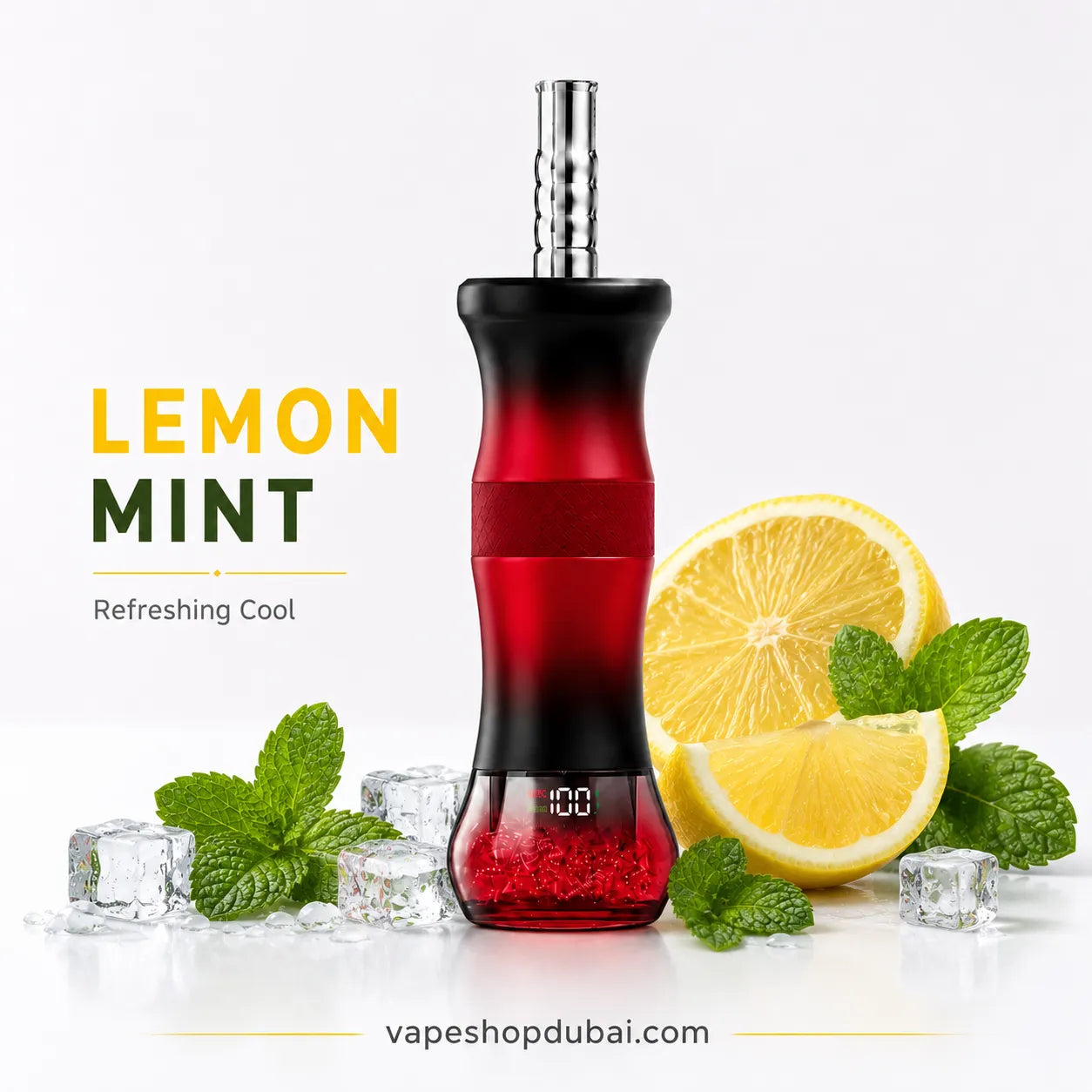 Al Fakher Crown Bar E Hose X 60000 Puffs Hookah Disposable Vape lemon mint