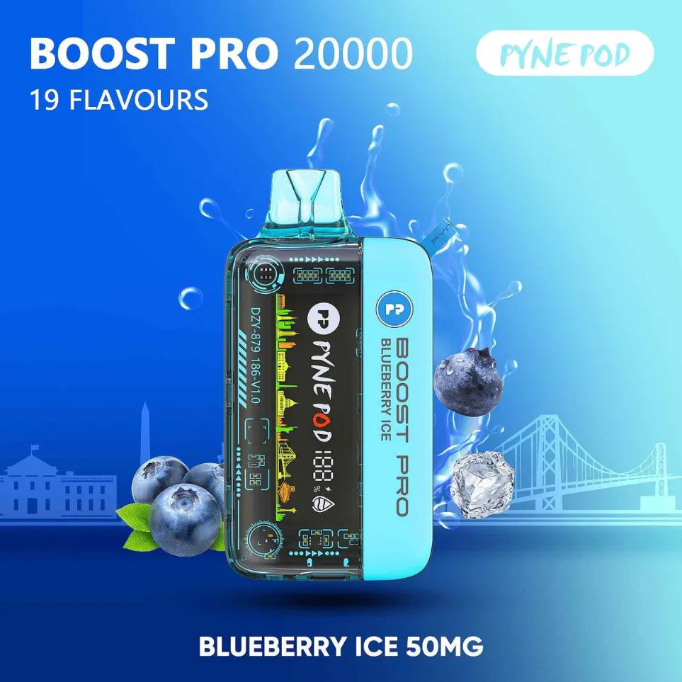 PYNE POD Boost Pro 20000 Puffs Disposable Vape 5% Nicotine in Dubai