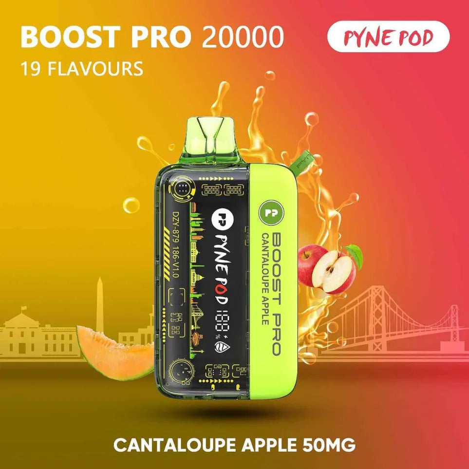 PYNE POD Boost Pro 20000 Puffs Disposable Vape 5% Nicotine in Dubai