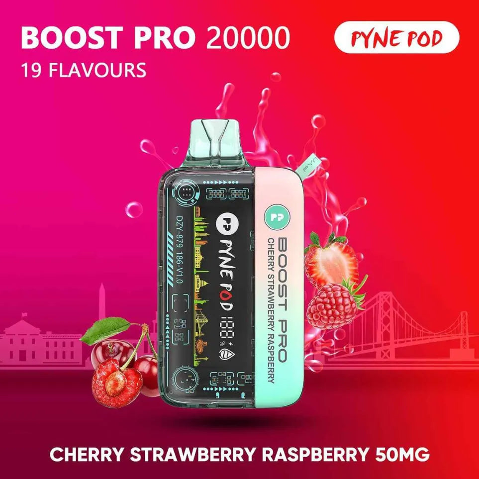 PYNE POD Boost Pro 20000 Puffs Disposable Vape 5% Nicotine in Dubai