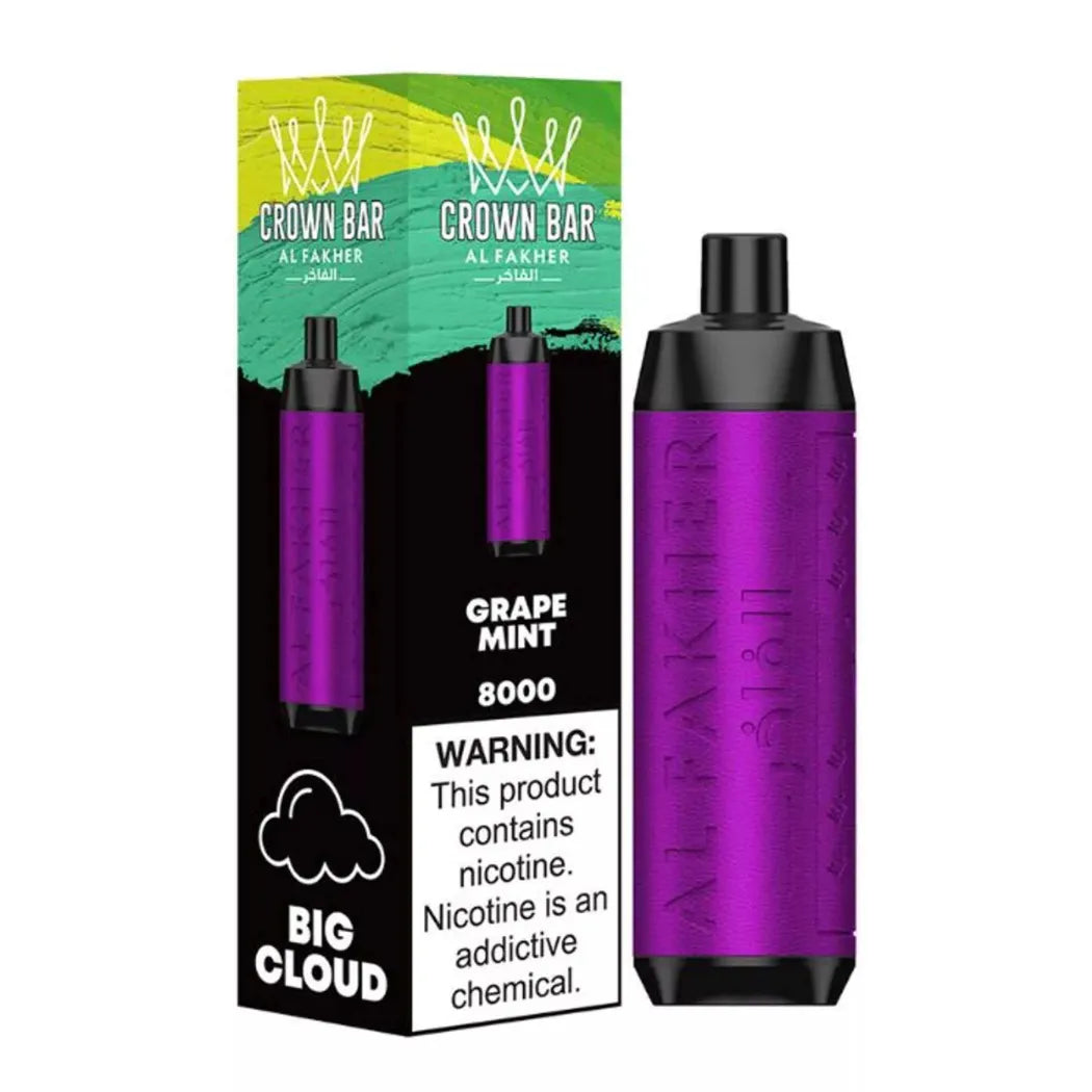Crown Bar Al Fakher 8000 Puffs 50mg Disposable Vape in Dubai, UAE