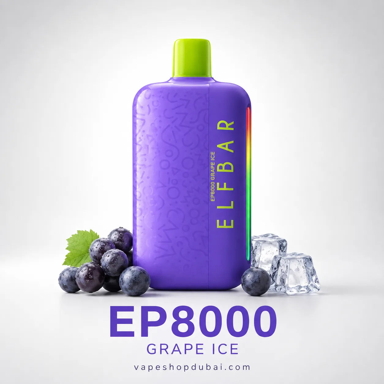 ELF BAR EP8000 Puffs grape ice Disposable Vape in Dubai