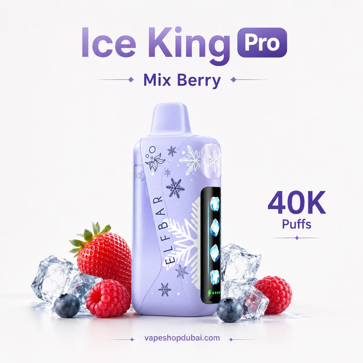 Elebar Ice King Pro vape device mix berry