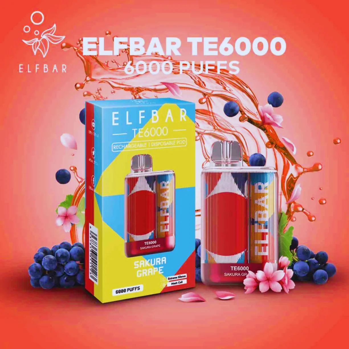 Elf Bar TE 6000 Puffs 50mg Disposable Vape in Dubai, UAE