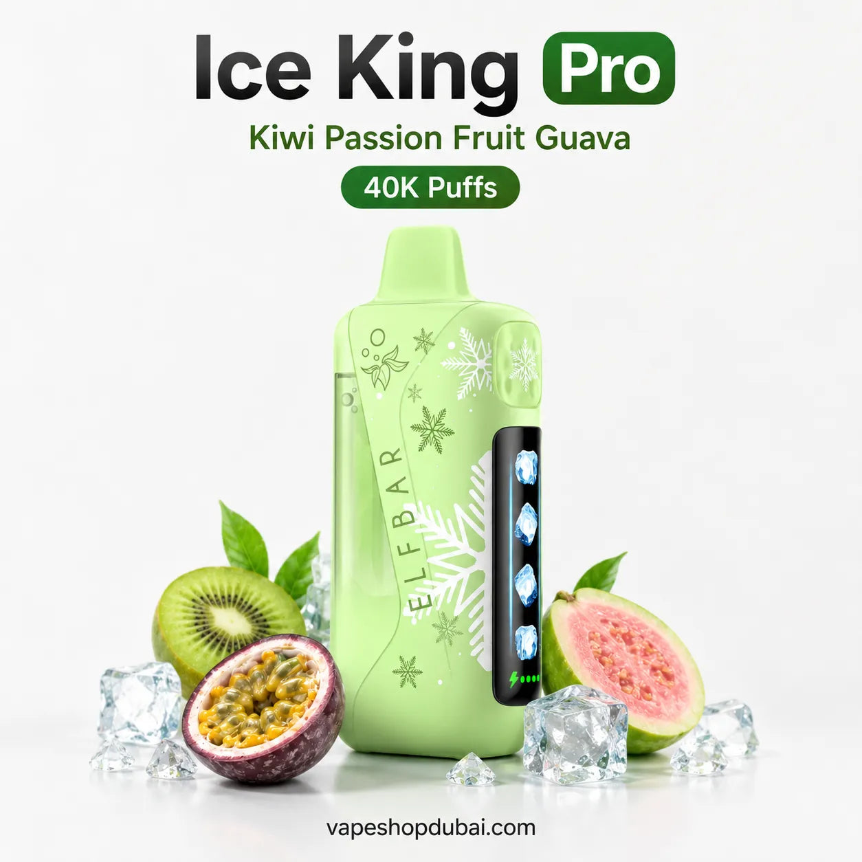 Elfbar Ice King Pro kiwi passion fruit guava disposable vape device