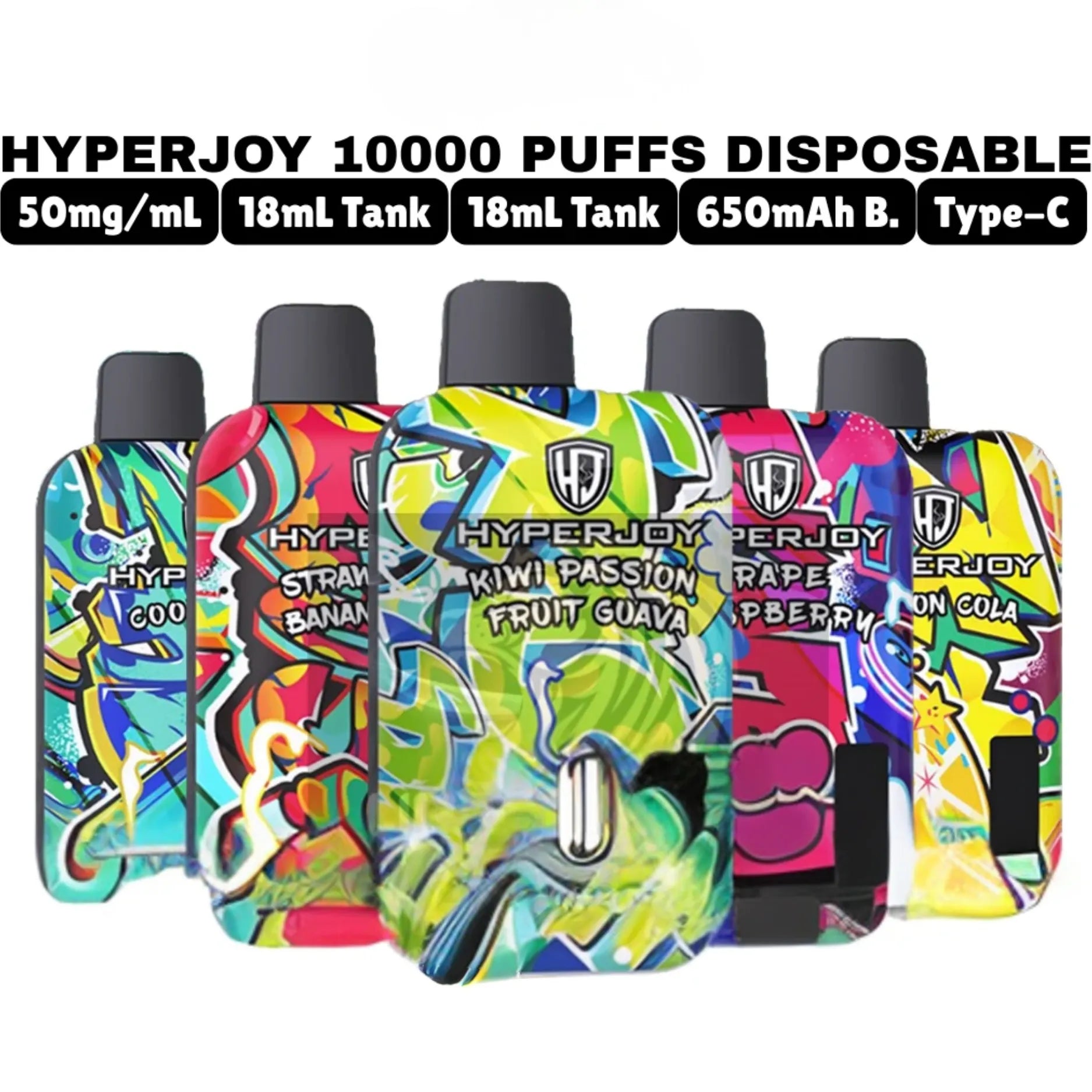 HYPERJOY 10000 Puffs 5% Nicotine Disposable Vape