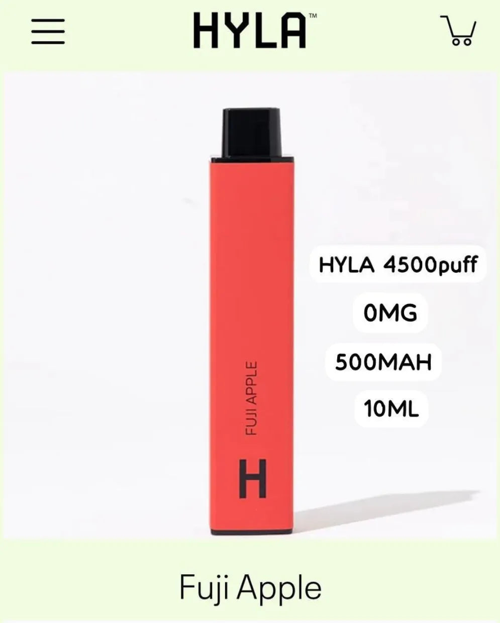 Hyla Dopa 4500 Puffs 0% Nicotine Disposable Vape in Dubai