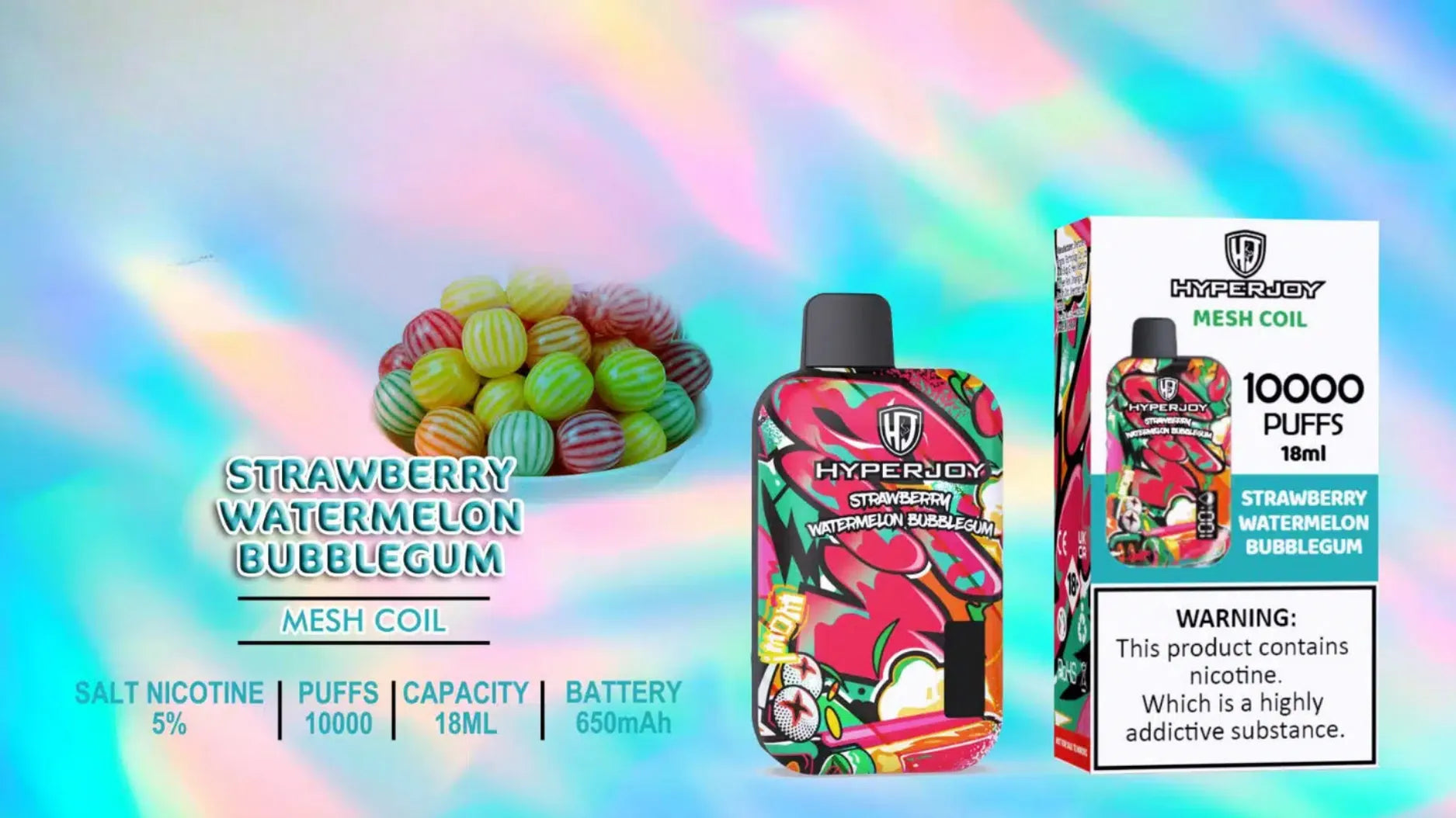 HYPERJOY 10000 Puffs 5% Nicotine Disposable Vape