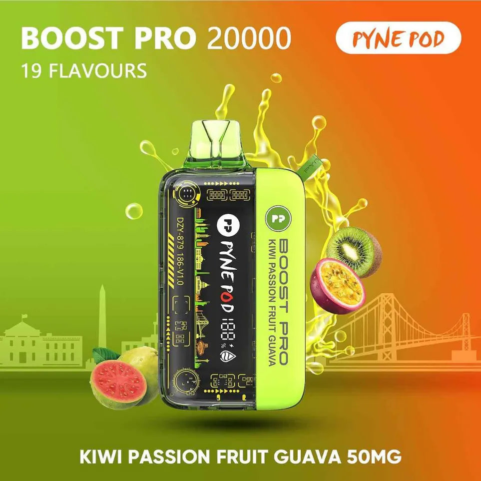 PYNE POD Boost Pro 20000 Puffs Disposable Vape 5% Nicotine in Dubai
