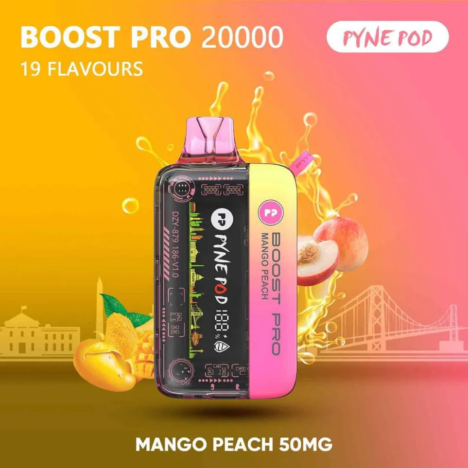 PYNE POD Boost Pro 20000 Puffs Disposable Vape 5% Nicotine in Dubai
