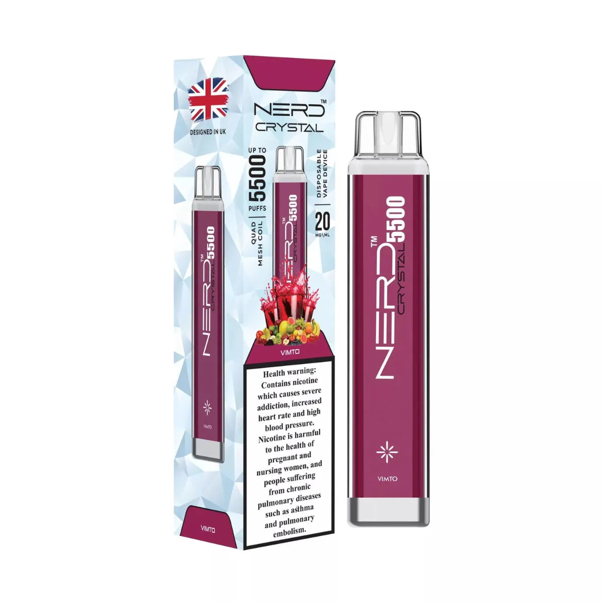 Nerd Crystal 5500 Puffs Disposable Vape in Dubai, UAE