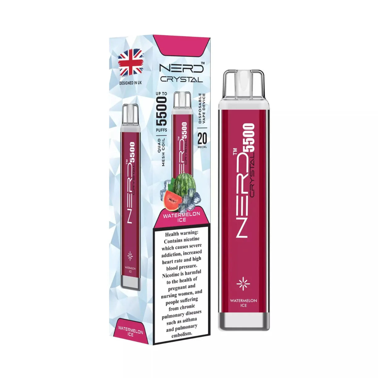 Nerd Crystal 5500 Puffs Disposable Vape in Dubai, UAE