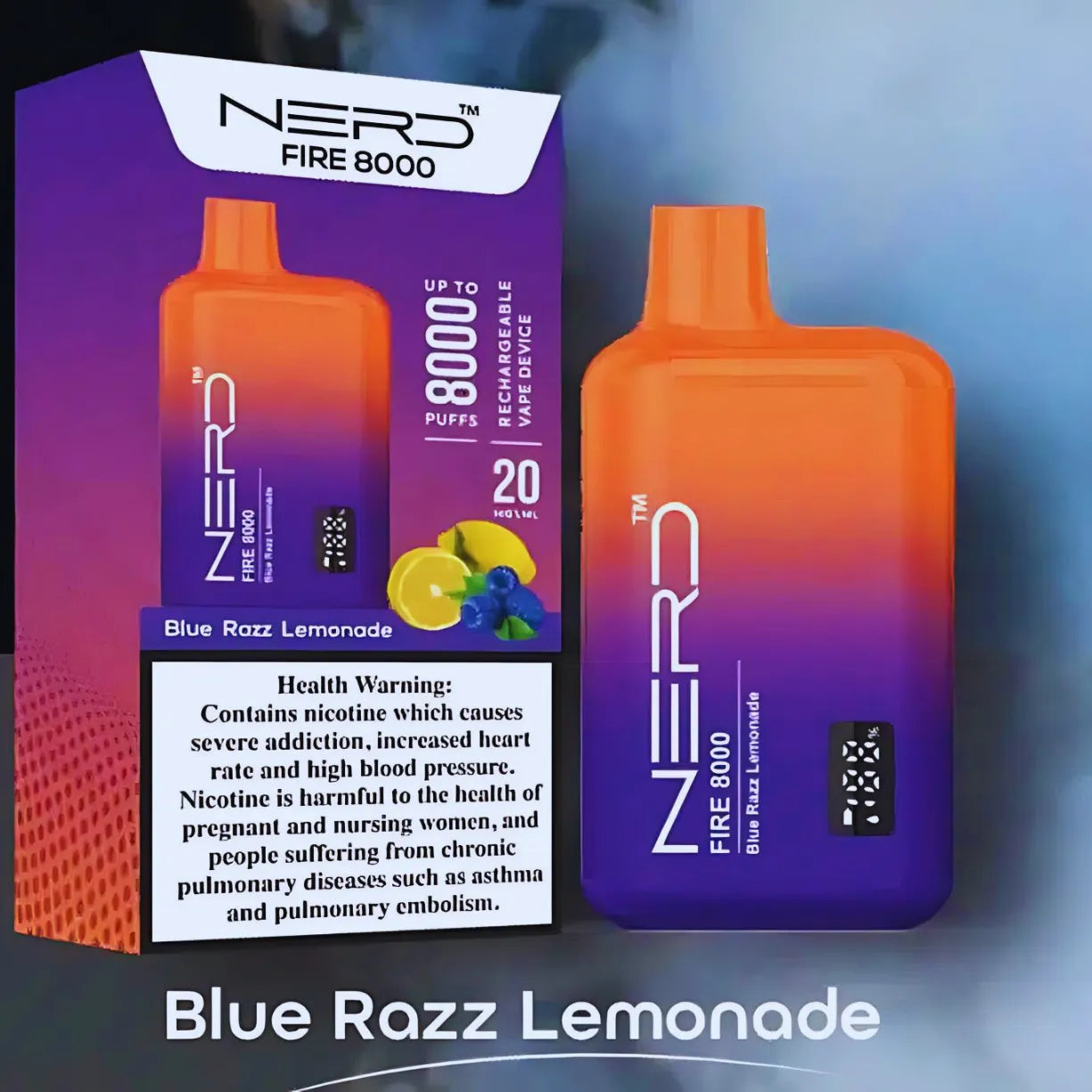 Nerd Fire 8000 Puffs Disposable Vape 2% Nicotine in UAE