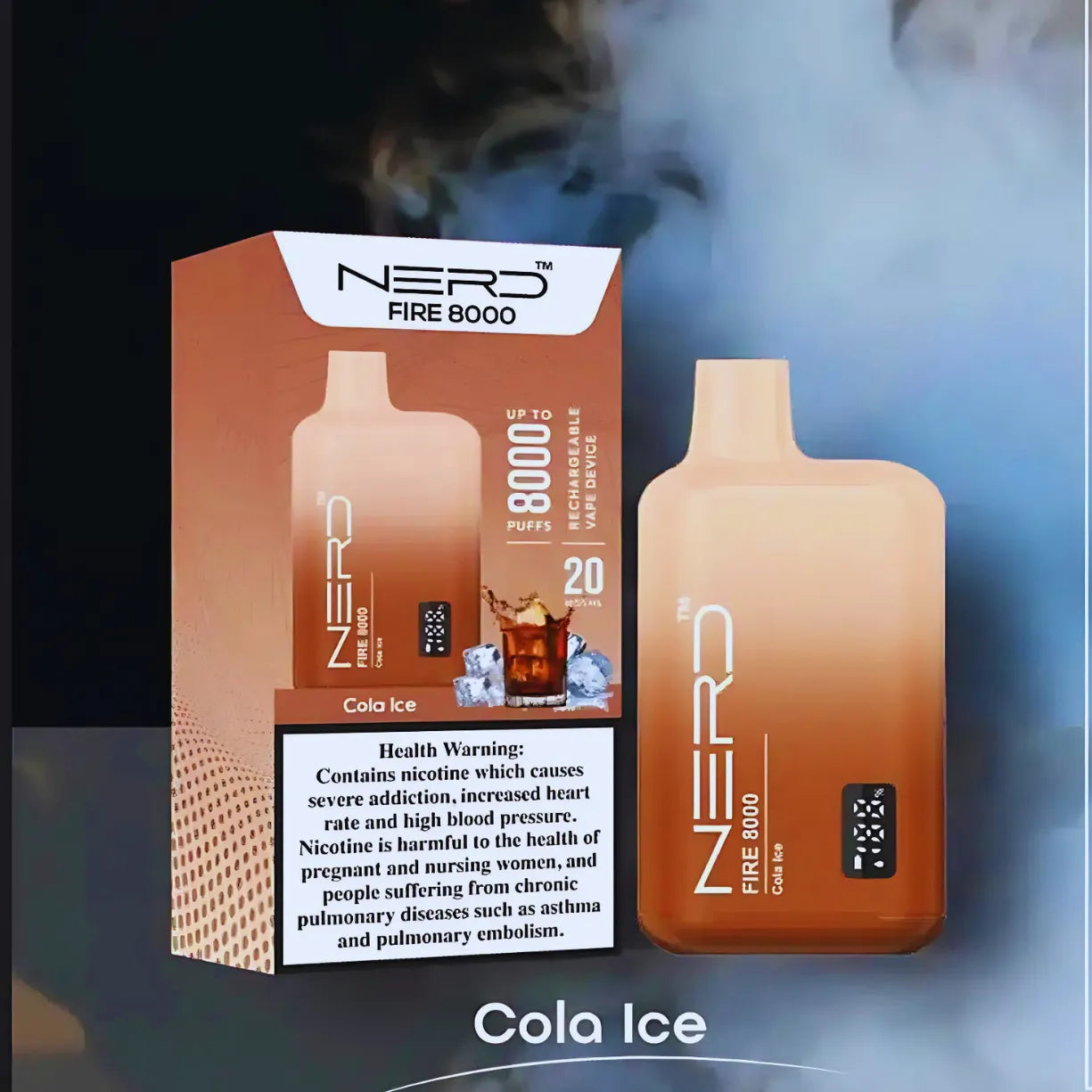 Nerd Fire 8000 Puffs Disposable Vape 2% Nicotine in UAE