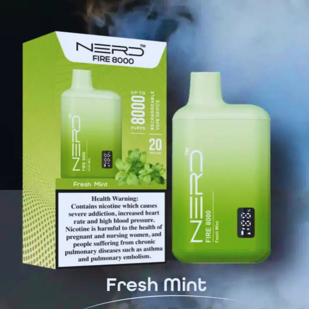Nerd Fire 8000 Puffs Disposable Vape 2% Nicotine in UAE