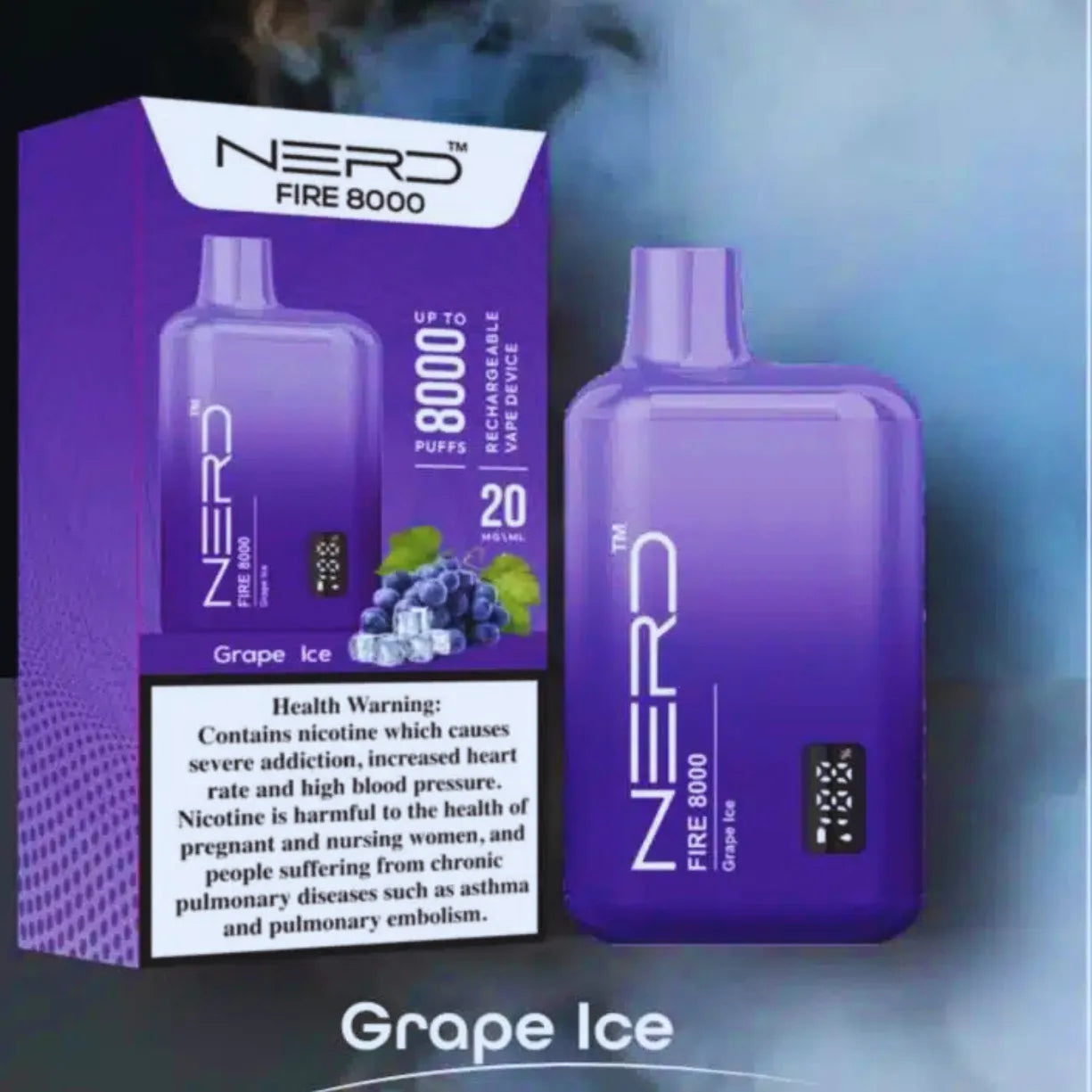 Nerd Fire 8000 Puffs Disposable Vape 2% Nicotine in UAE