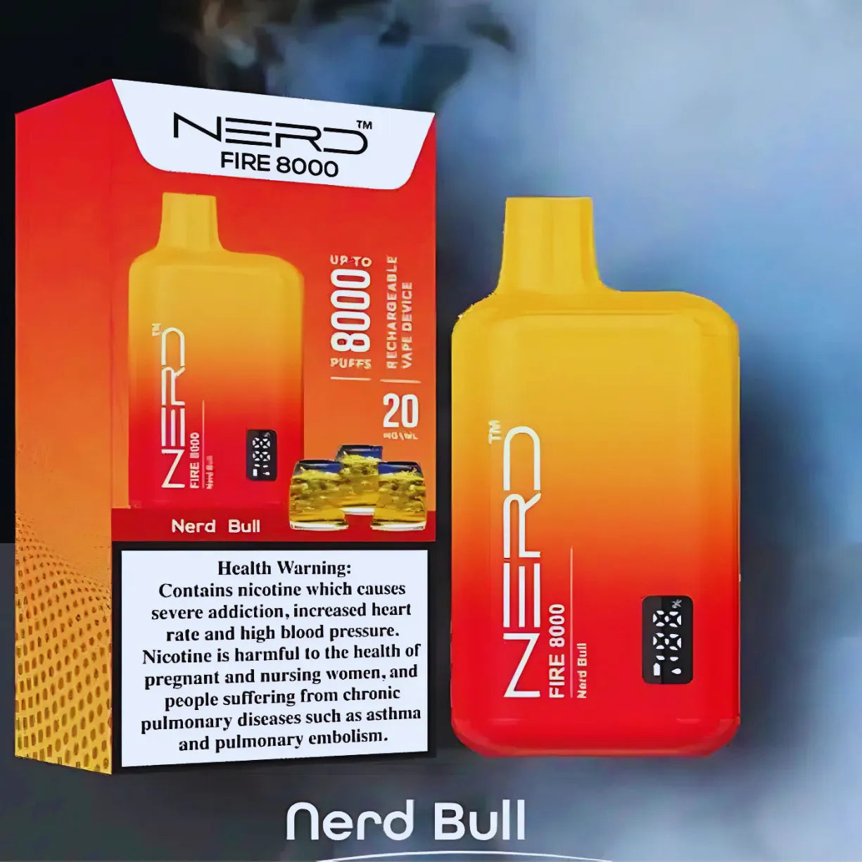 Nerd Fire 8000 Puffs Disposable Vape 2% Nicotine in UAE