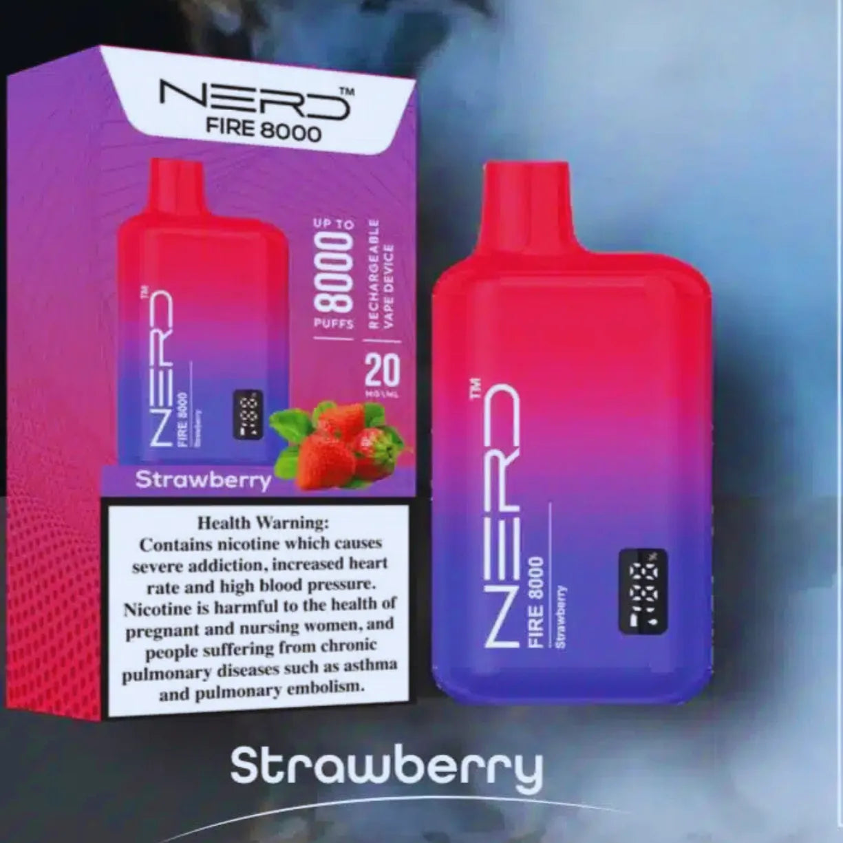 Nerd Fire 8000 Puffs Disposable Vape 2% Nicotine in UAE