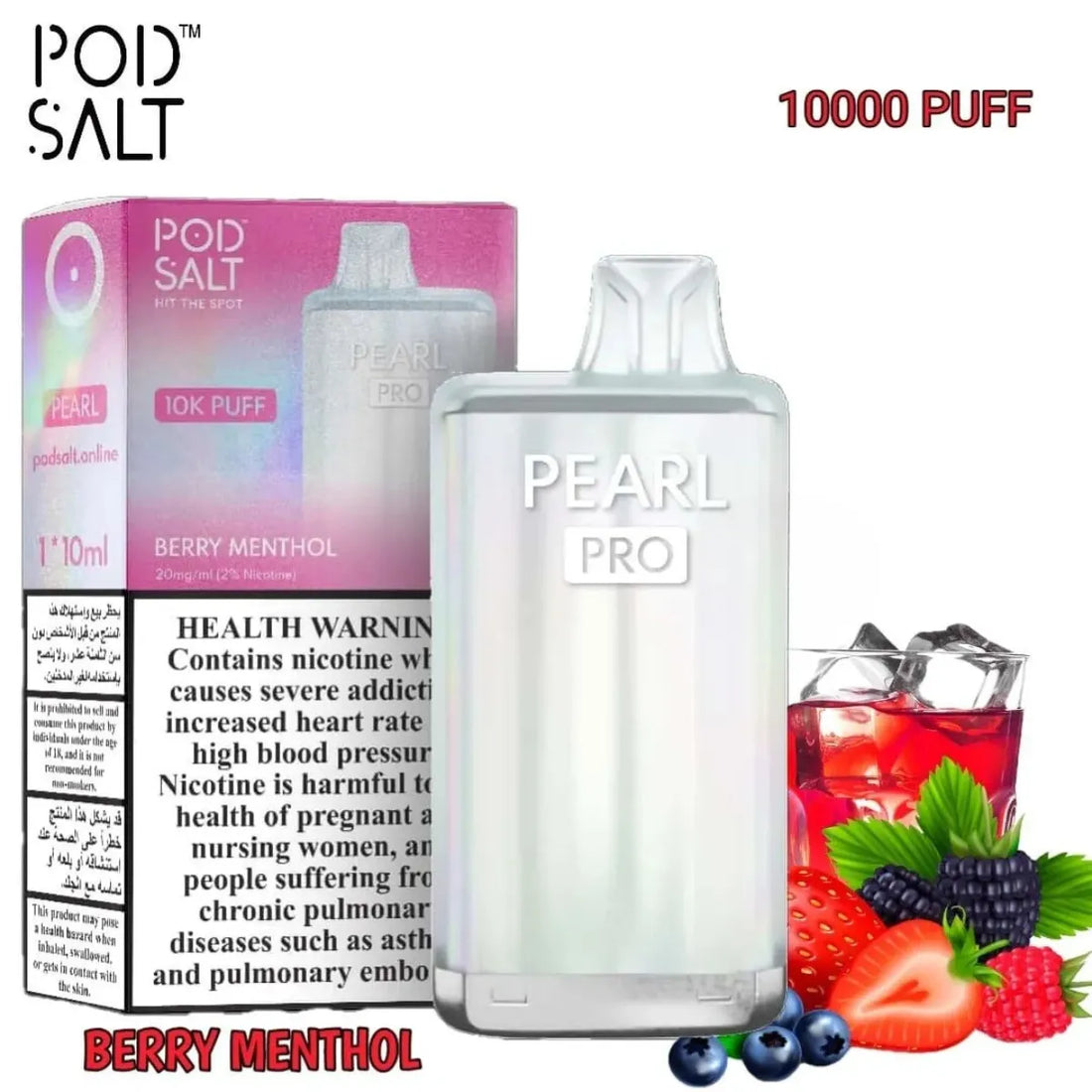 Pod Salt Pearl Pro 10000 Puffs Disposable Vape in Dubai, UAE