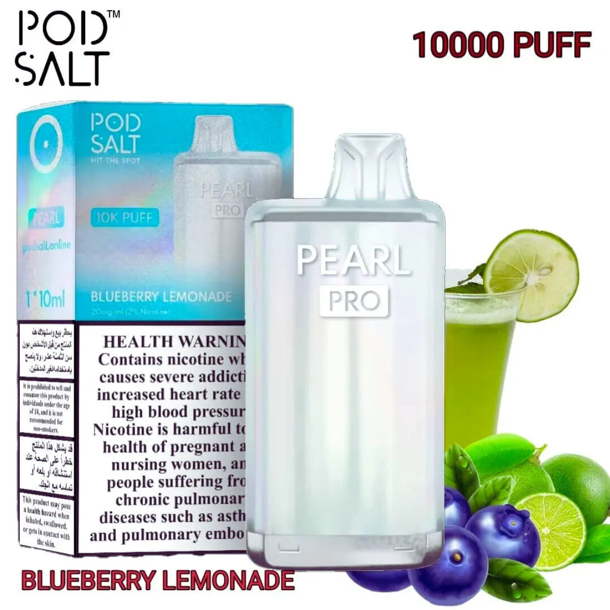 Pod Salt Pearl Pro 10000 Puffs Disposable Vape in Dubai, UAE