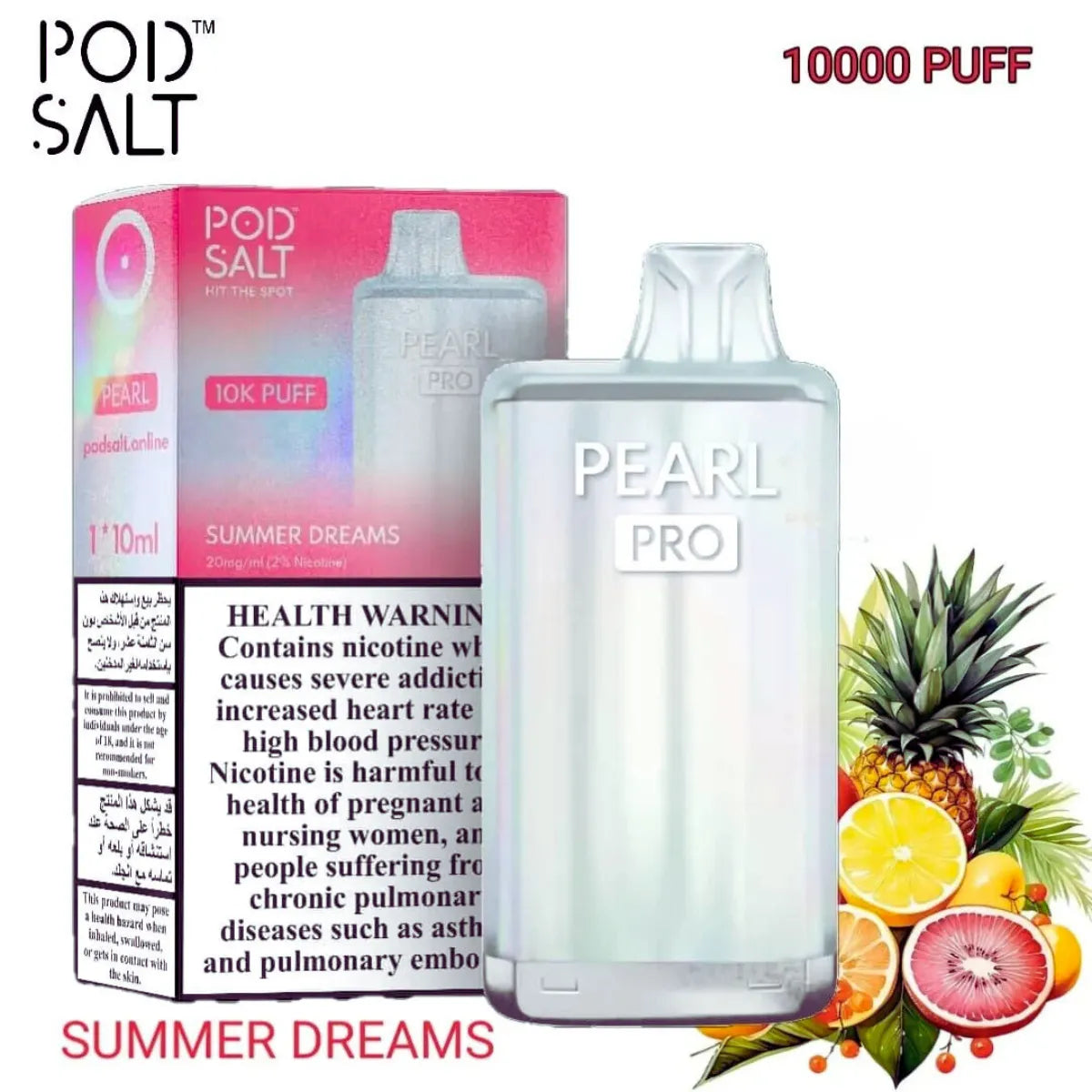 Pod Salt Pearl Pro 10000 Puffs Disposable Vape in Dubai, UAE