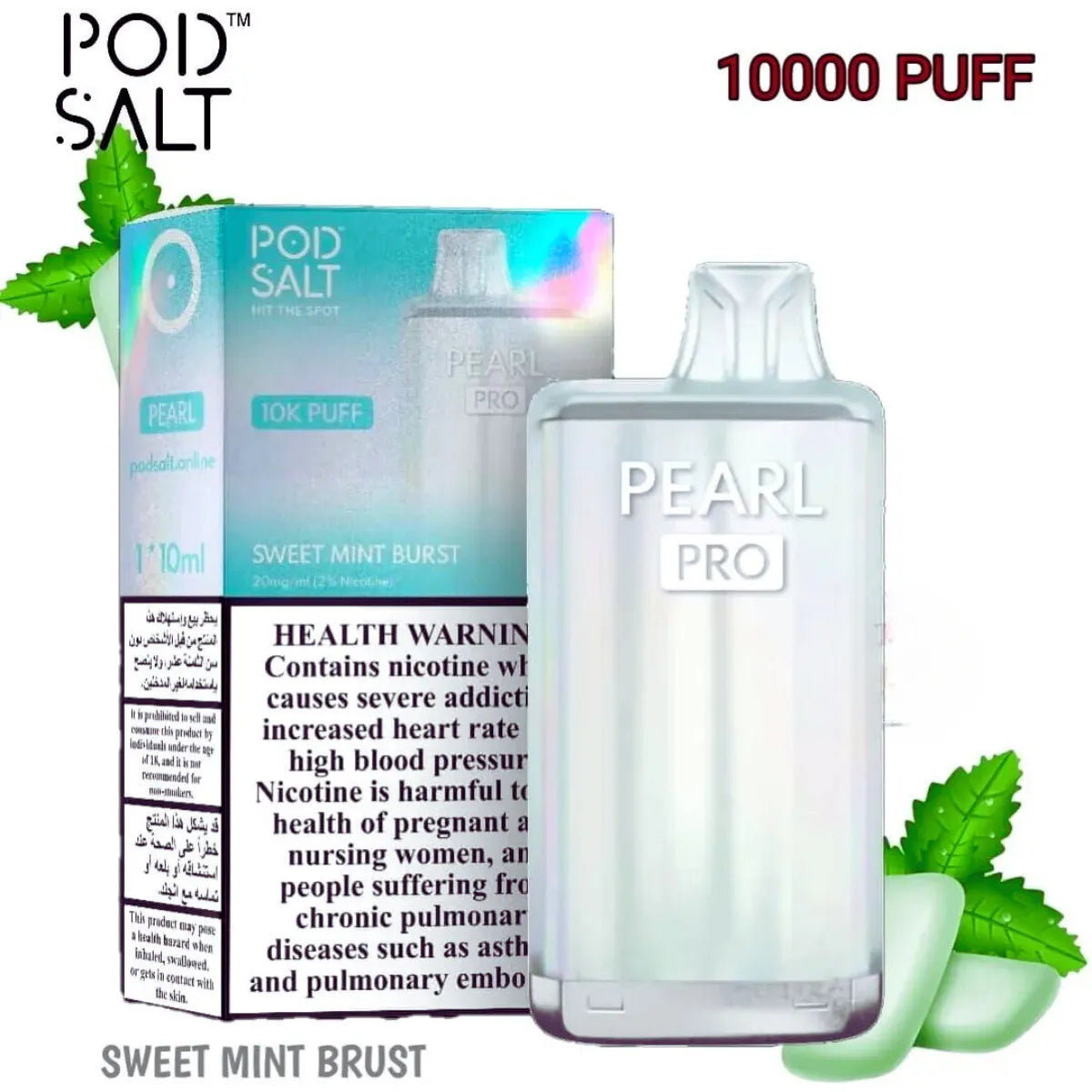 Pod Salt Pearl Pro 10000 Puffs Disposable Vape in Dubai, UAE
