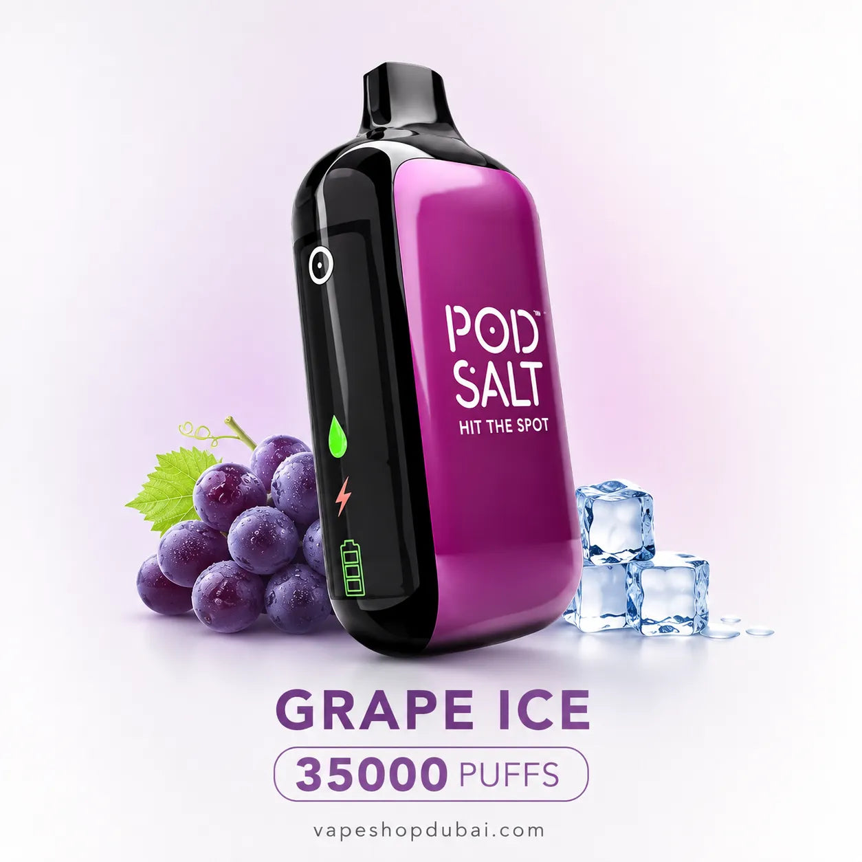 POD SALT disposable vape device GRAPE ICE
