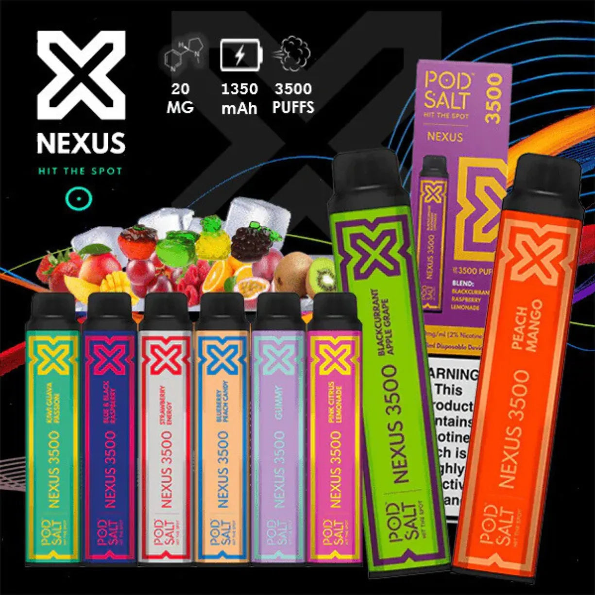 Pod Salt Nexus 3500 Puffs Disposable Vape in Dubai