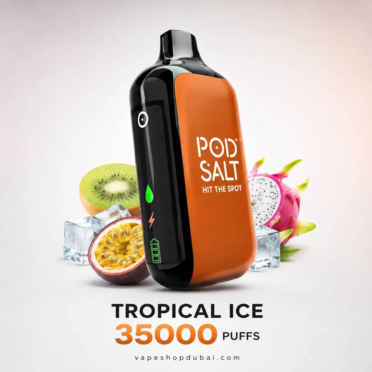 Pod Salt disposable vape device TROPICAL ICE 35000 PUFFS