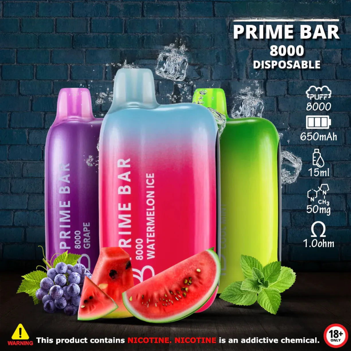 Prime Bar 8000 Puffs Disposable Vape in UAE