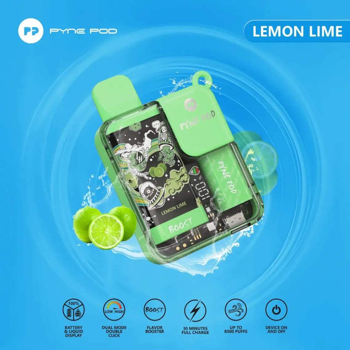 PYNE POD BOOST 8500 Puffs Disposable Vape In Dubai