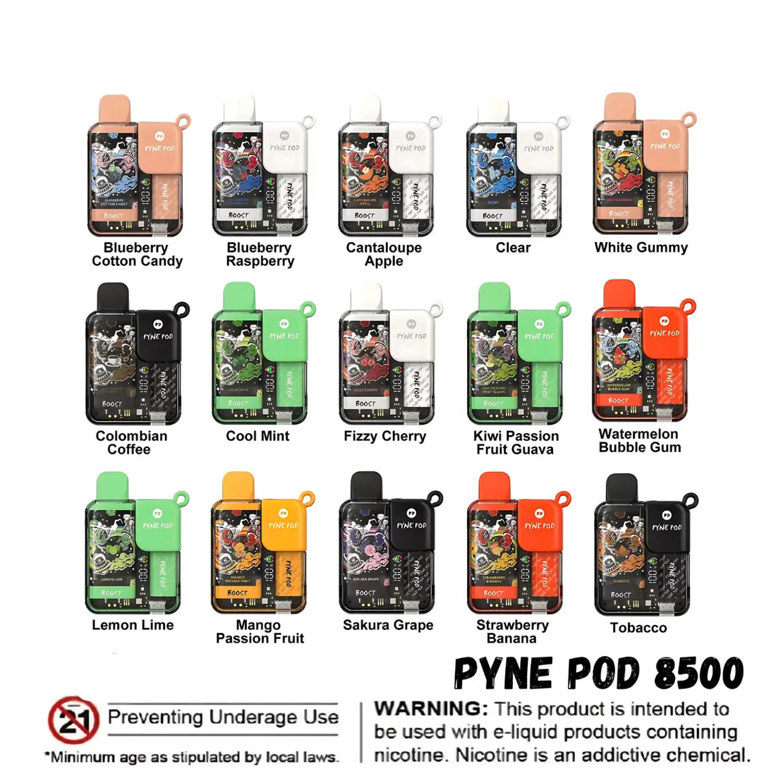 PYNE POD BOOST 8500 Puffs Disposable Vape In Dubai