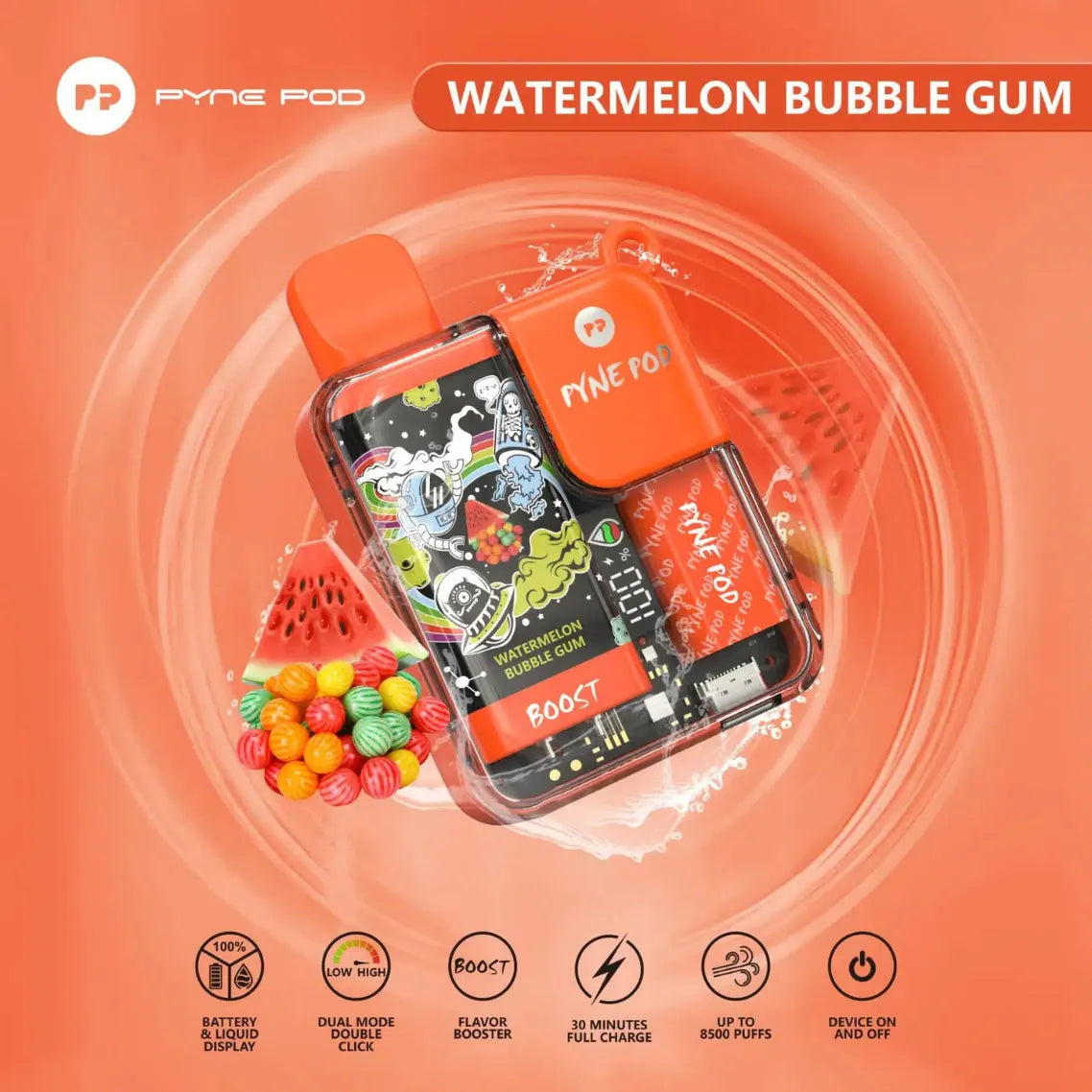 PYNE POD BOOST 8500 Puffs Disposable Vape In Dubai