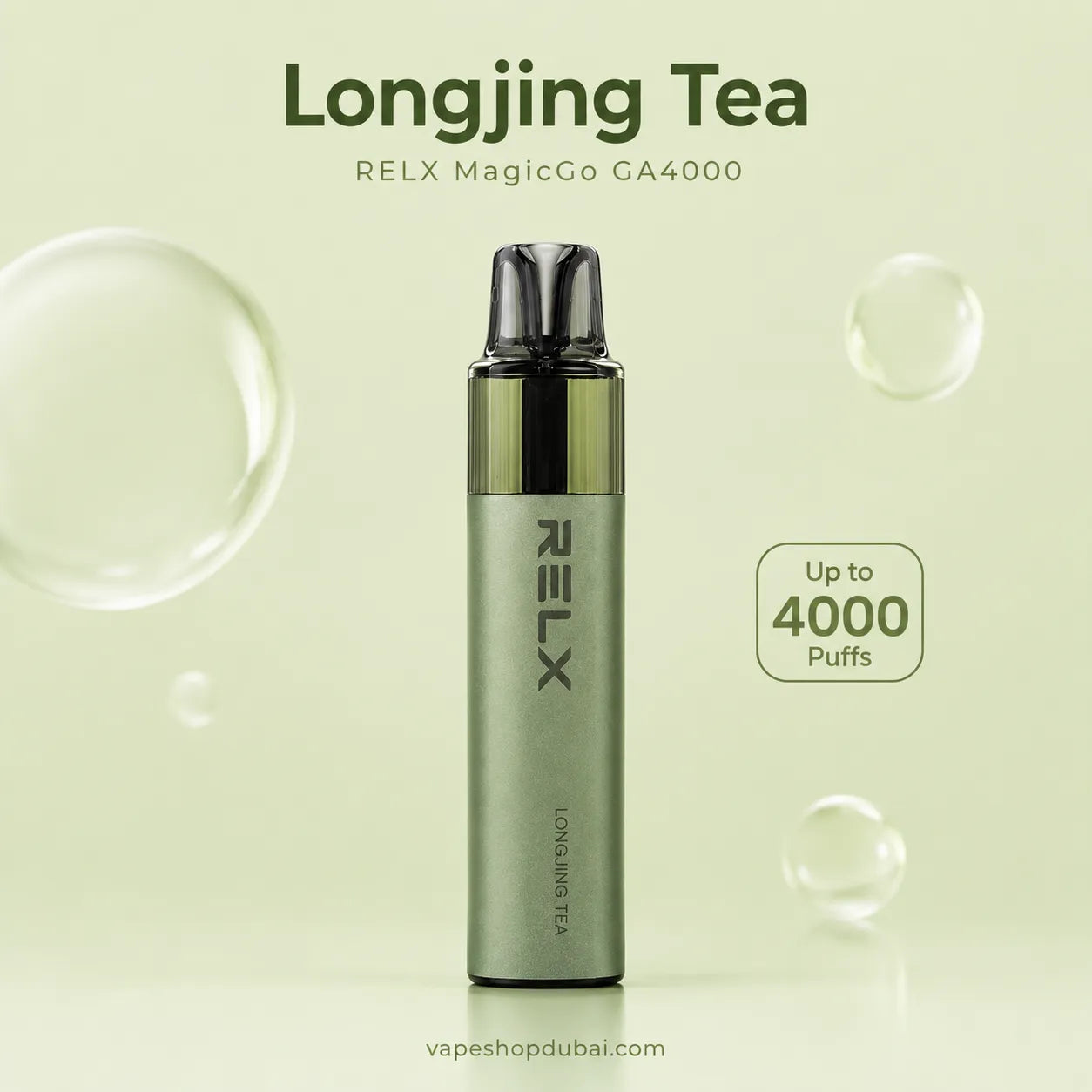 RELX MagicGo GA4000 disposable vape device Longjing Tea