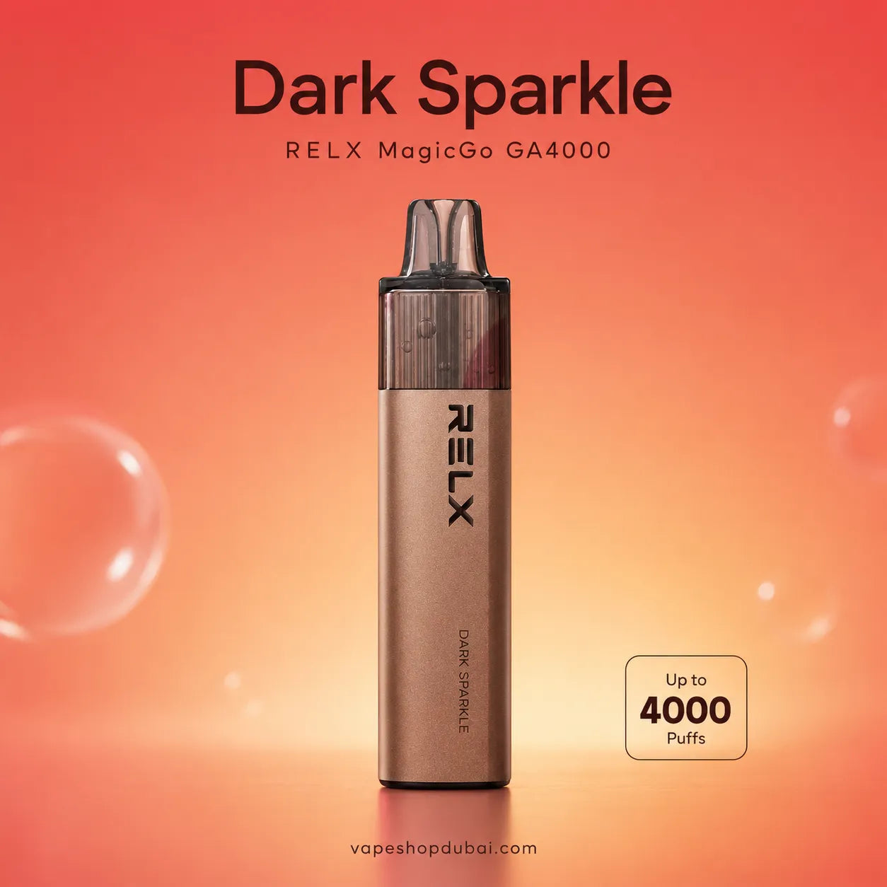 RELX MagicGo GA4000 disposable vape device dark sparkle