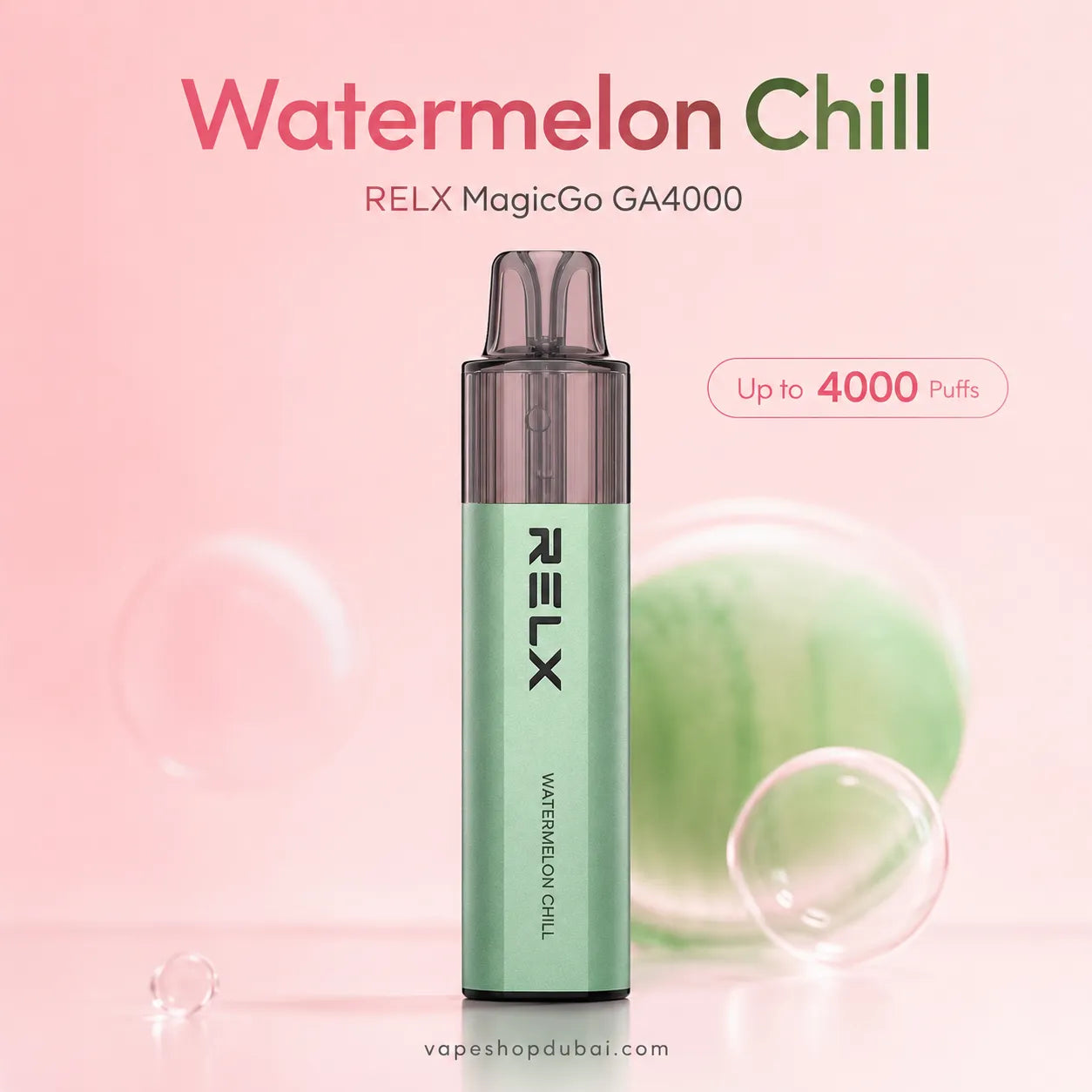 RELX MagicGo GA4000 disposable vape device watermelon chill