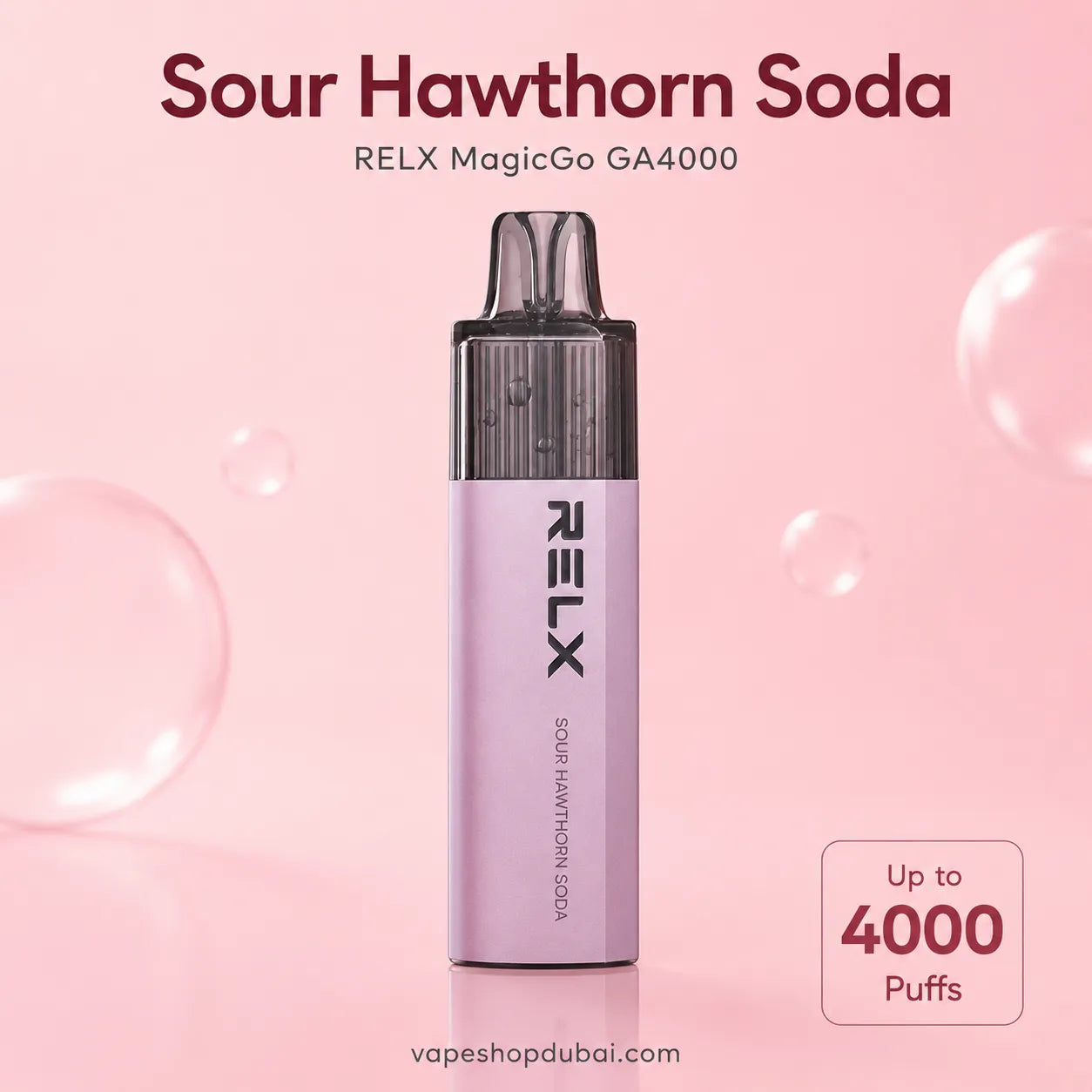 RELX MagicGo GA4000 vape device Up to 4000 Puffs sour hawthorn soda