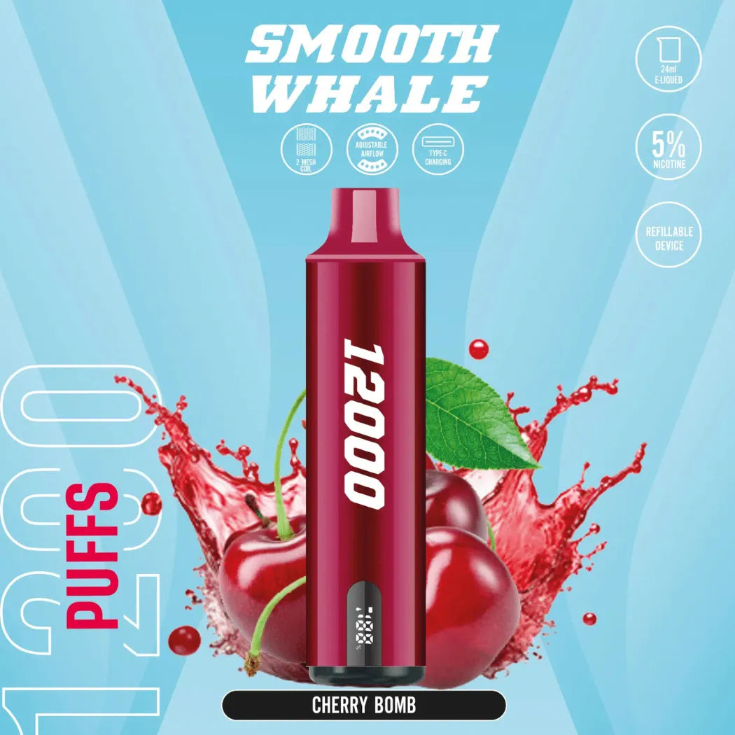 SMOOTH Whale 12000 Puffs Disposable Vape 2% & 5% in Dubai, UAE