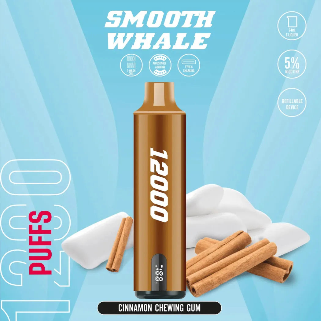 SMOOTH Whale 12000 Puffs Disposable Vape 2% & 5% in Dubai, UAE