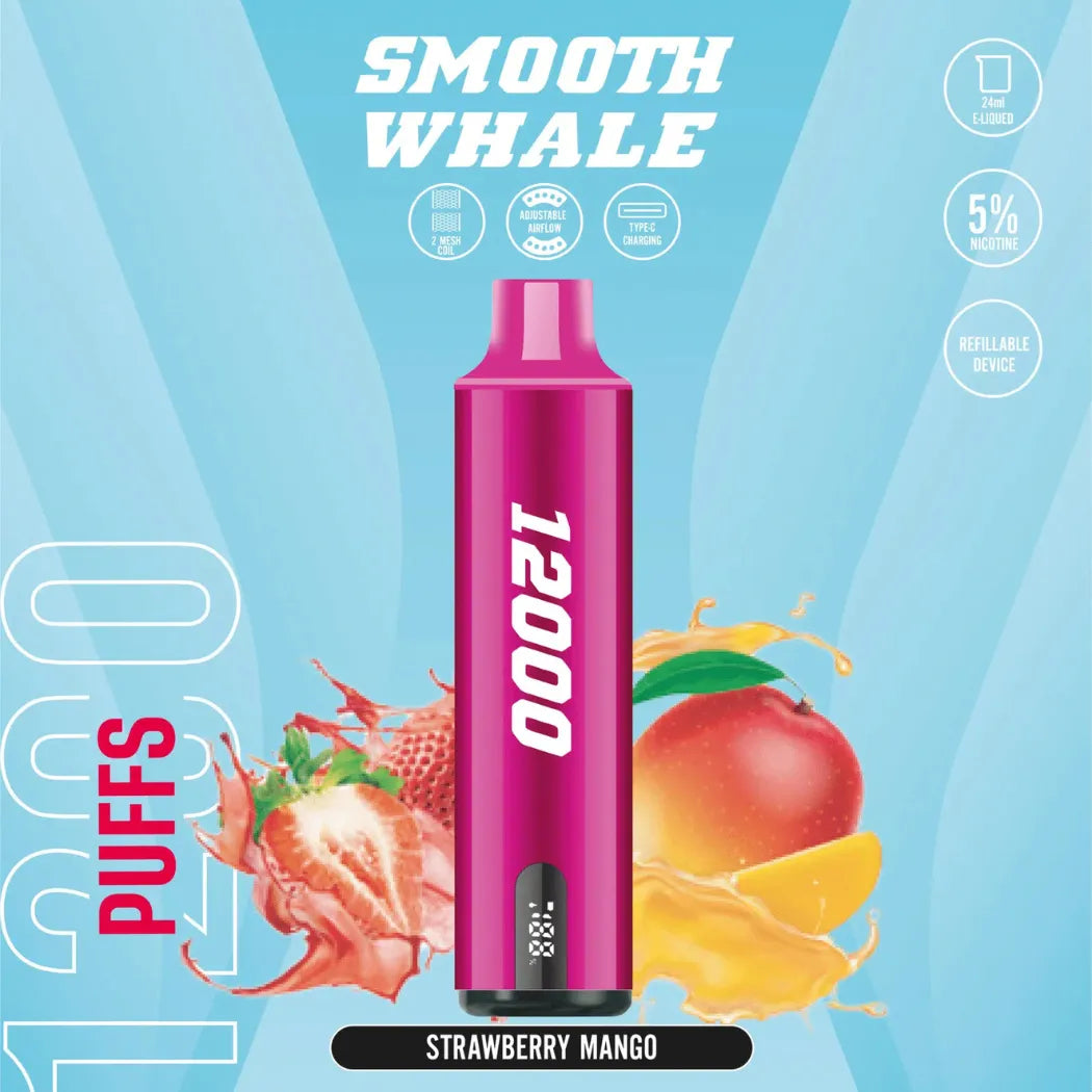 SMOOTH Whale 12000 Puffs Disposable Vape 2% & 5% in Dubai, UAE
